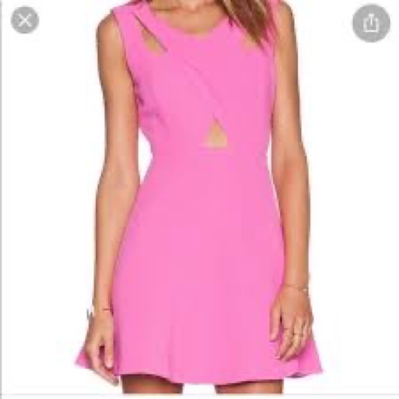 Anthropologie JOA Cut Out Mini Dress Pink - Picture 8 of 9